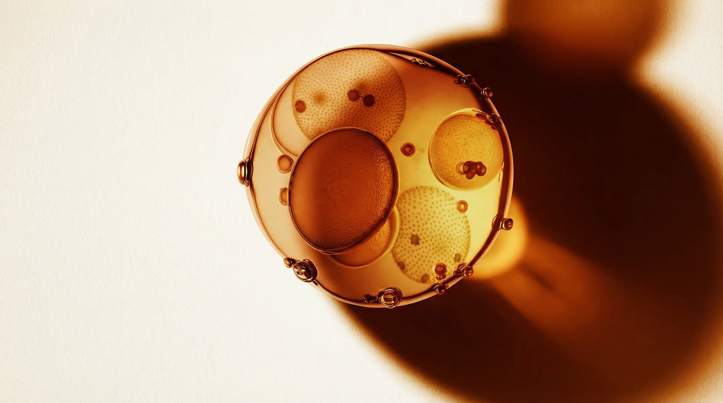 large shadow with fermentation microbes in sphere